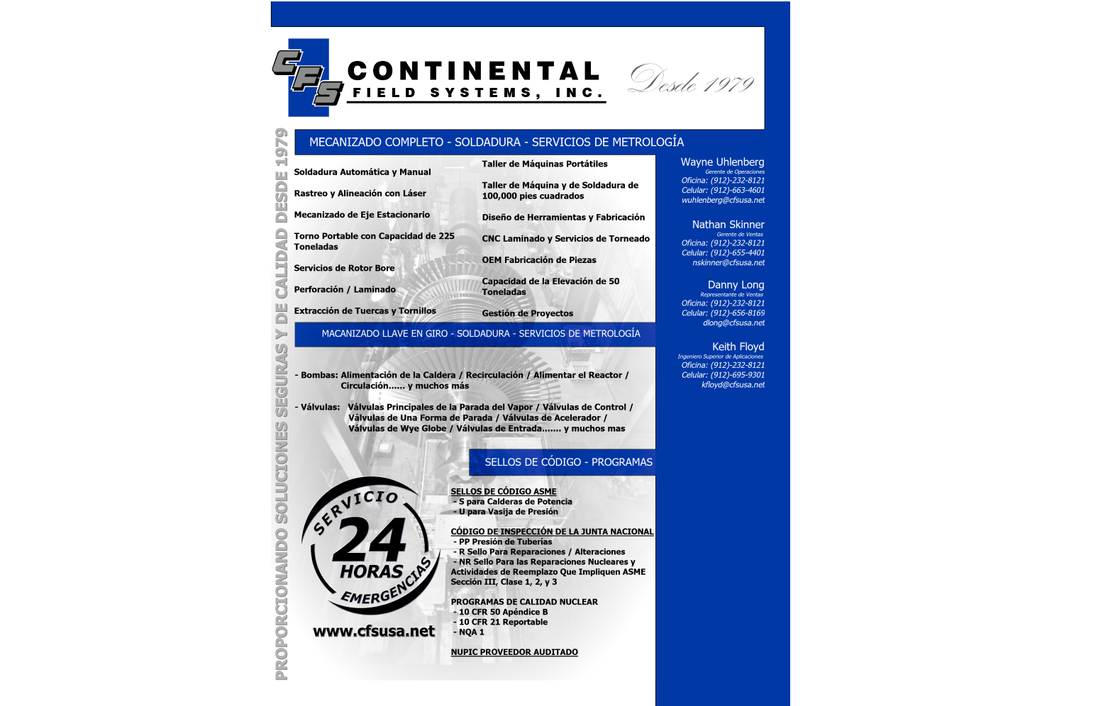 CFS Contact and Services Line Card